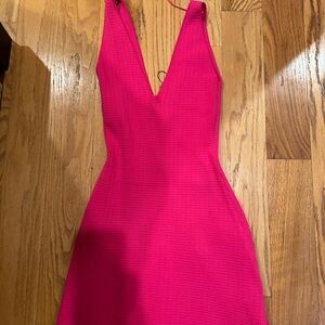 Zara Vibrant Pink Backless Dress